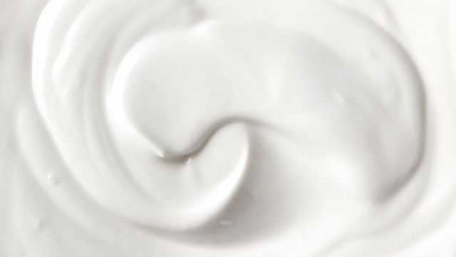 A creamy, yogurty, white surface
