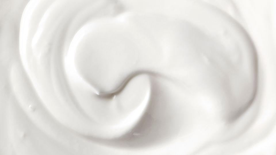 A creamy, yogurty, white surface