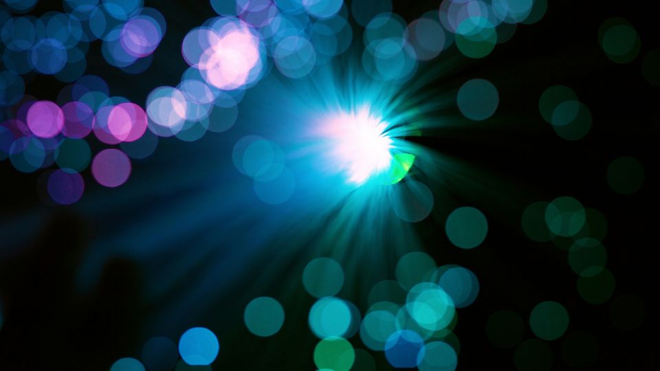 Multicolored spots of Bokeh light.
