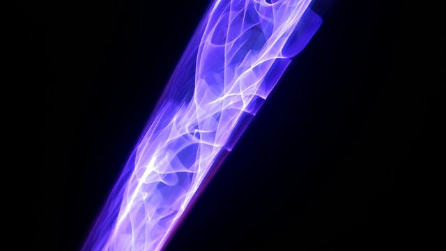 A purple beam of light.