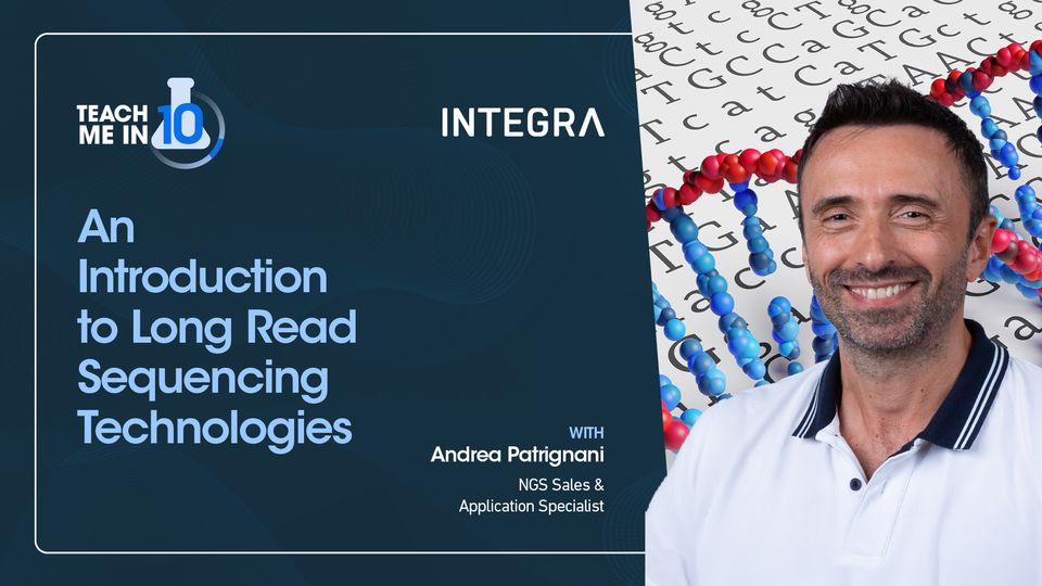 Headshot of Andrea Patrignani next to the title of his presentation “An Introduction to Long-Read Sequencing Technologies”