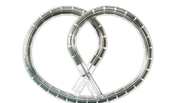 TAR-200 pretzel-shaped drug-delivery device designed to release gemcitabine for bladder cancer treatment. 