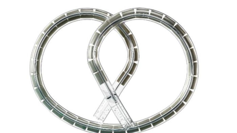 TAR-200 pretzel-shaped drug-delivery device designed to release gemcitabine for bladder cancer treatment.