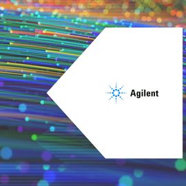 Abstract blue fiber optic pattern representing UV-Vis spectrophotometer data flow. 