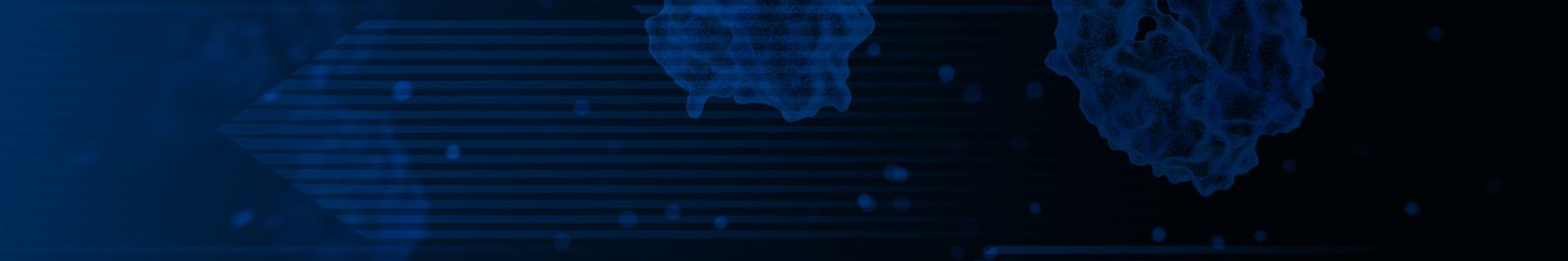 3D illustration of an antibody structure on a dark background. 