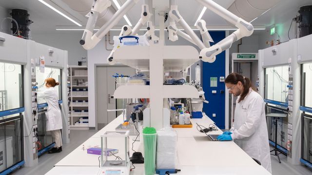 A photograph of the Chemifarm lab. Photo has been digitally altered to protect trade secrets. 