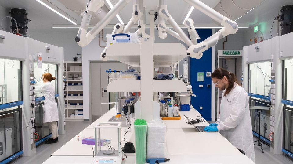 A photograph of the Chemifarm lab. Photo has been digitally altered to protect trade secrets.