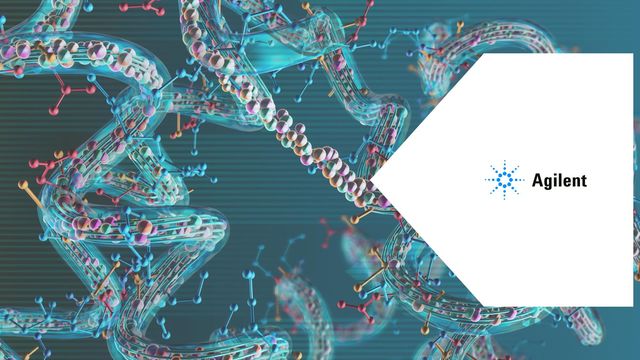 Abstract blue DNA helix illustration symbolizing molecular analysis and electrophoresis research. 