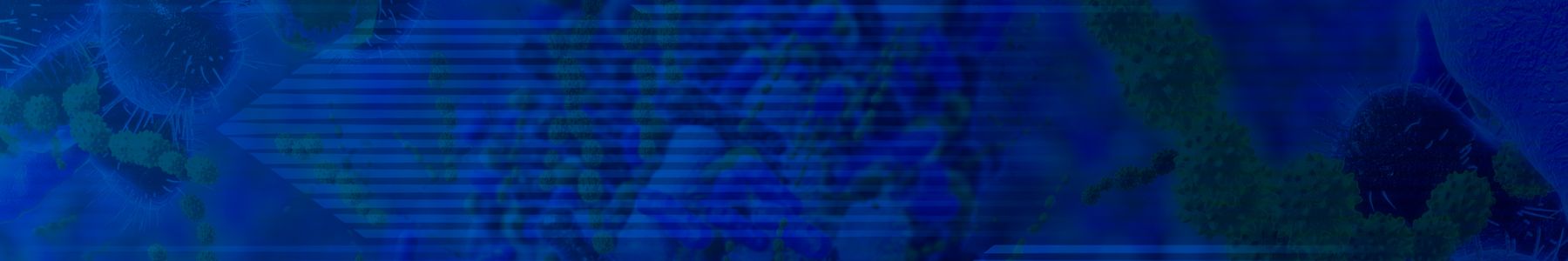 Blue microbiology background with abstract microbes 