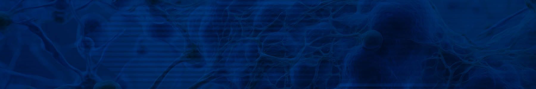 Abstract blue background showing neural-like structures used in 3D cultures and organoid research 