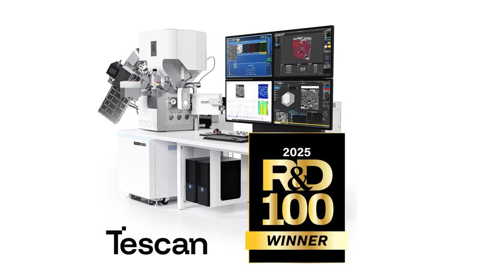 TESCAN AMBER X 2 microscope with Mistral Plasma FIB column, winner of 2025 R&D 100 Award.