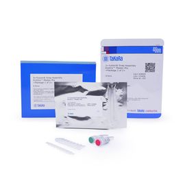 Takara Bio In-Fusion Snap Assembly EcoDry Master Mix kit with reagents, tubes, and packaging displayed 