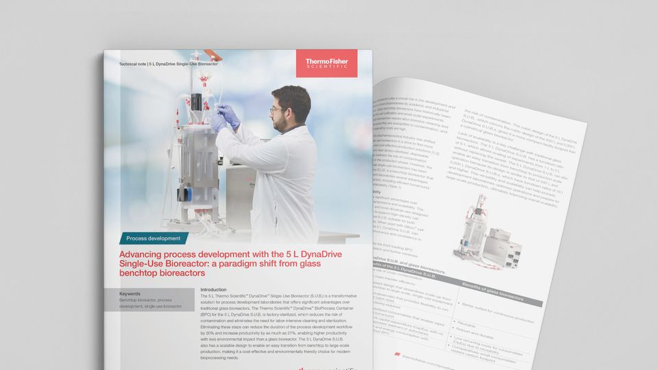 Scientist working with a single-use bioreactor system for advanced process development.