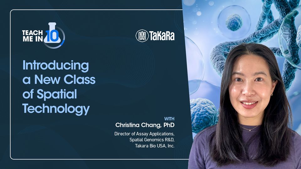 Dr Christina Chang smiling next to the title of her presentation 'Introducing a New Class of Spatial Technology'