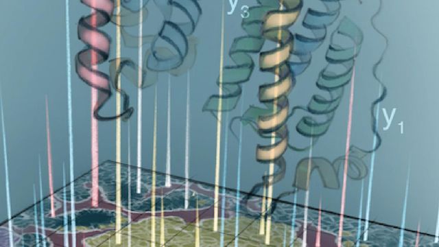 3D visualization of protein structures and spatial data used in deep visual proteomics analysis. 