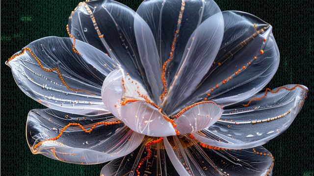 Visualization of the microscopic "DNA flowers" made by Ronit Freeman in the Freeman Lab at UNC.  