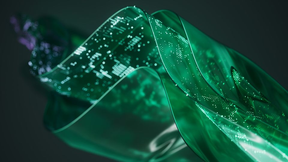 Visualization of microscopic layers in materials under AI analysis.