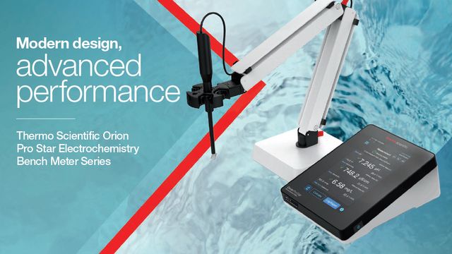 Benchtop pH meter with electrode arm and digital display demonstrating master accuracy in pH measurement for laboratory use. 