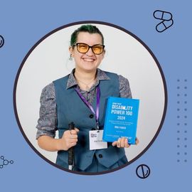 Science icons surround an image of Max Fisher. Text reads: Bringing Your Whole Self To The Lab: An Interview With Max Fisher 