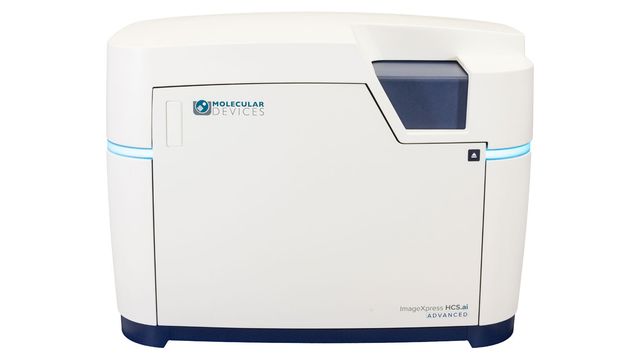 Molecular Devices ImageXpress HCS.ai Advanced high-content imaging system with white housing and front access panel 