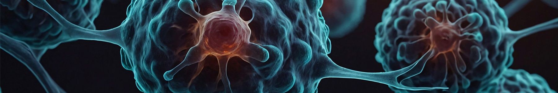 3D illustration of cells interacting, representing circulating biomarkers in biomedical research. 