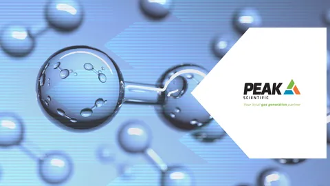 Abstract blue network illustration representing Gas Generators molecules.