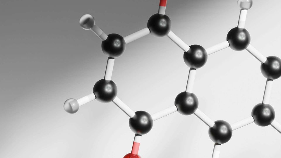 Molecular structure model used in computational drug design.