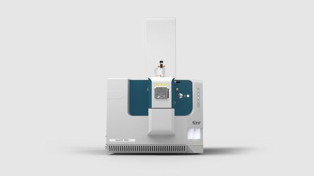 SCIEX ZenoTOF 7600+ mass spectrometer with blue accent panel and front ion source interface 