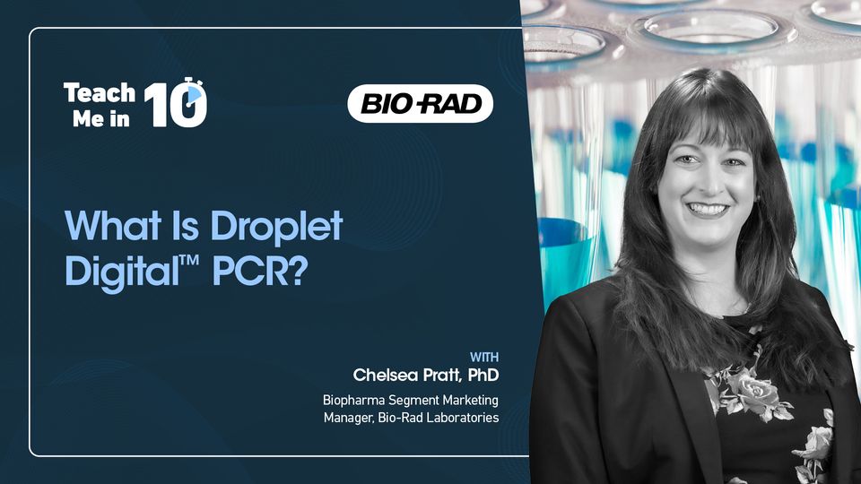 Chelsea Pratt smiling next to the title of her presentation 