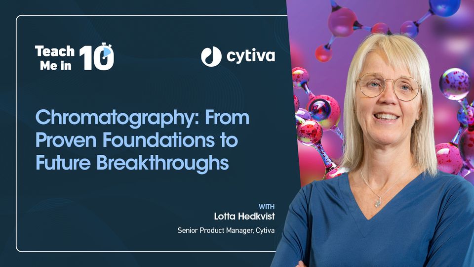 Lotta Hedkvist smiling next to the title of her presentation 