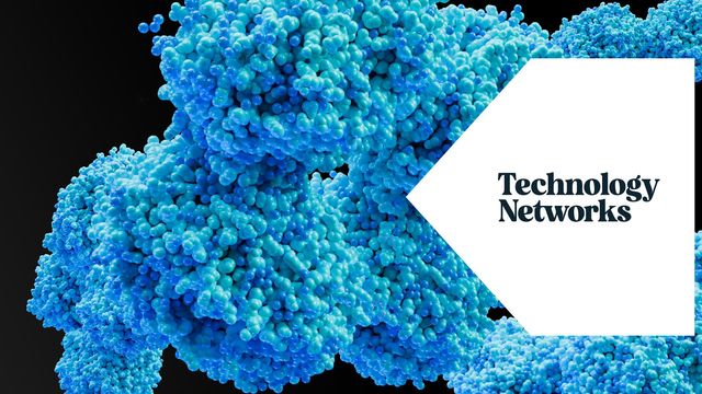 Blue molecular 3D structure with Countable Labs logo, symbolizing biotech innovation and data science. 