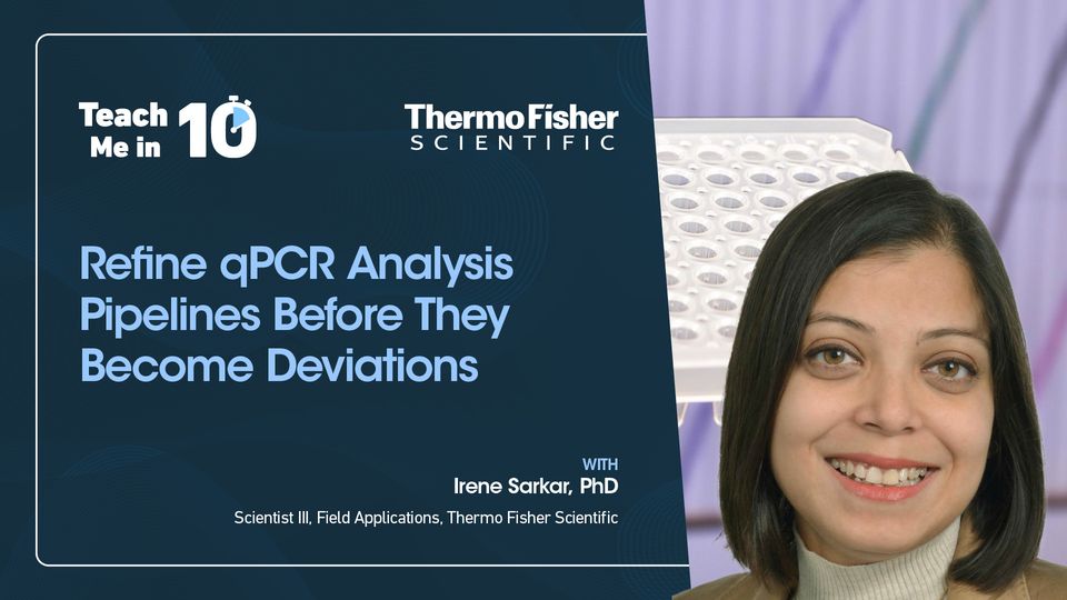 Dr. Irene Sarkar smiling next to the title of her presentation 