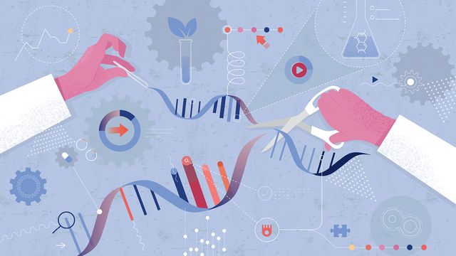 Illustration of DNA editing for AAV characterization with GMP-ready mass photometry. 