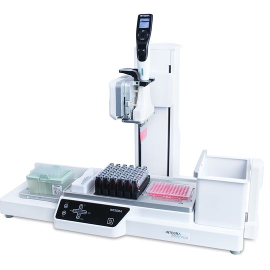 Pipetting robot automating liquid handling for qPCR, genomics and high-throughput screening with improved reproducibility. 