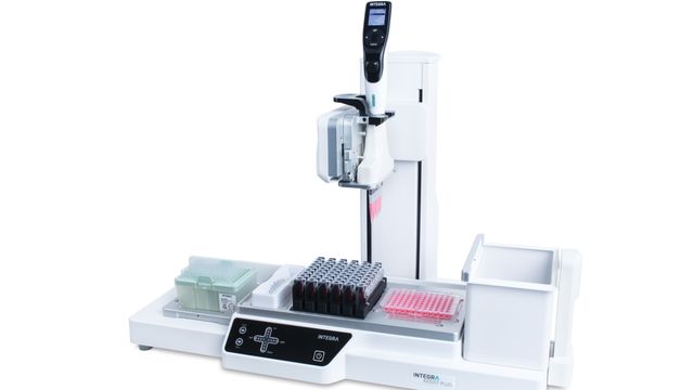Pipetting robot automating liquid handling for qPCR, genomics and high-throughput screening with improved reproducibility. 