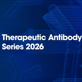 Therapeutic Antibody series with blue antibody illustration and Sino Biological logo