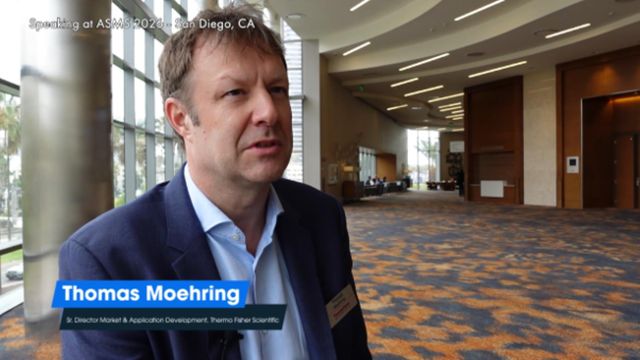 Thomas Moehring being interviewed at ASMS 2026. 