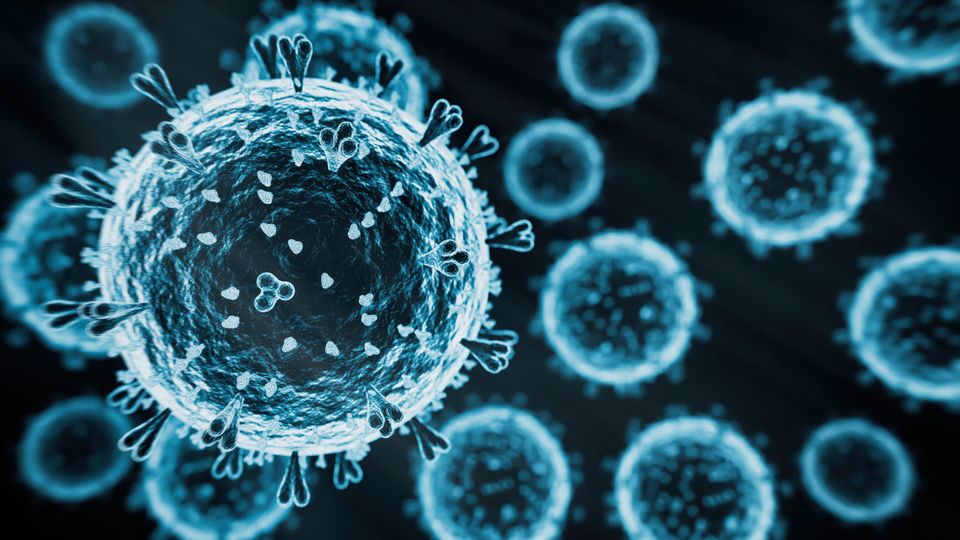 Illustration of CAR-T cell manufacturing with virus-like particles, representing integrated automated cell therapy processing.