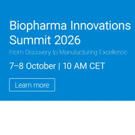 Blue scientific banner with "Biopharma Innovations Summit 20262" title 