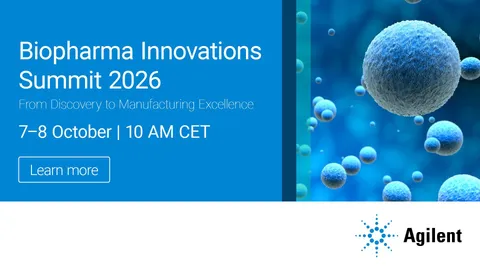 Blue scientific banner with "Biopharma Innovations Summit 20262" title 