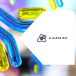 Illustration of antibodies binding to target molecules for antibody research and discovery.