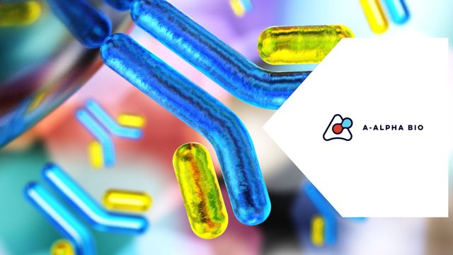 Illustration of antibodies binding to target molecules for antibody research and discovery. 