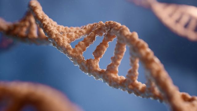 3D illustration of a DNA double helix. 