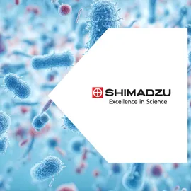 Blue microscopic bacteria and microorganisms illustrating microbiology research and microbial cells