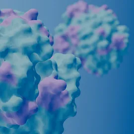 3D illustration of AAV particles for advancing AAV characterization through mass photometry.
