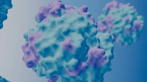 3D illustration of AAV particles for advancing AAV characterization through mass photometry.