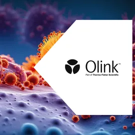 Illustration of circulating immune proteins surrounding liver cancer cells for liver cancer research.