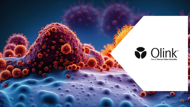 Illustration of circulating immune proteins surrounding liver cancer cells for liver cancer research. 