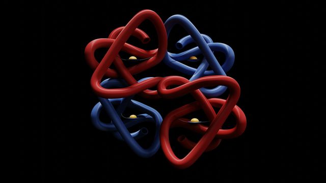 3D illustration of the haemoglobin protein structure involved in oxygen transport in red blood cells. 