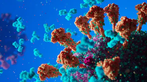 Colorful molecular structures.